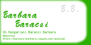 barbara baracsi business card